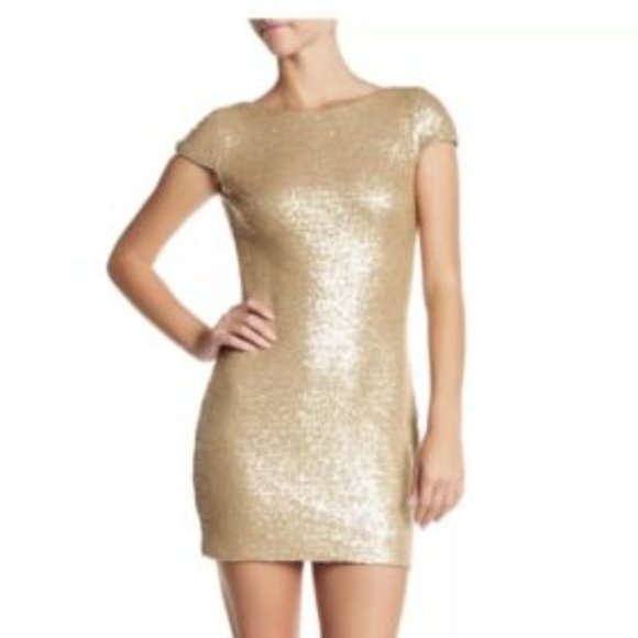 Dress The Population Tabitha Backless Sequin Minidress - Picture 1 of 10